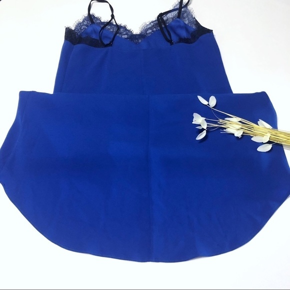 BCBG MAXAZRIA Astrella Lace Trim Crepe Slipdress - Picture 7 of 10